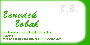 benedek bobak business card