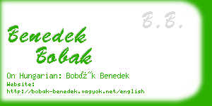 benedek bobak business card